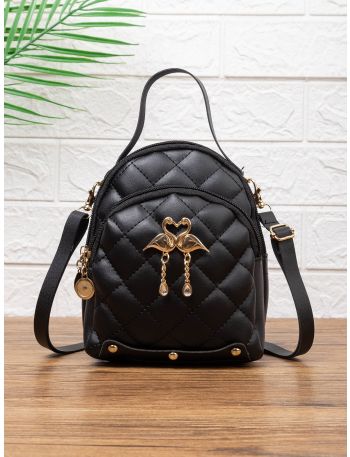 Quilted Curved Top Backpack