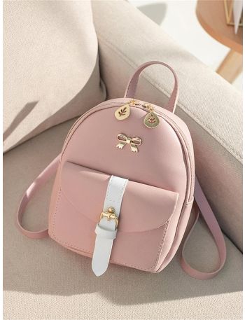 Buckle & Bow Decor Classic Backpack