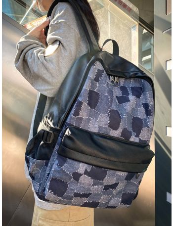 Plaid Pattern Large Capacity Backpack