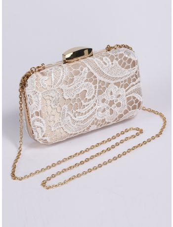 Floral Lace Chain Box bag