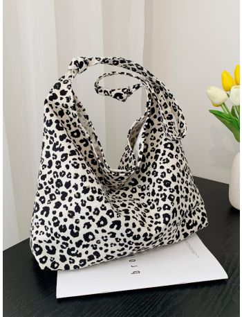 Leopard Knot Decor Hobo Bag