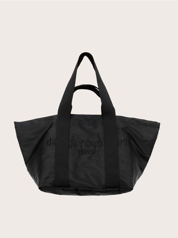Letter Embroidery Large Capacity Tote Bag