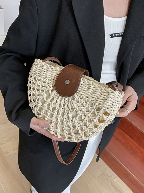 Minimalist Hollow Out Straw Bag