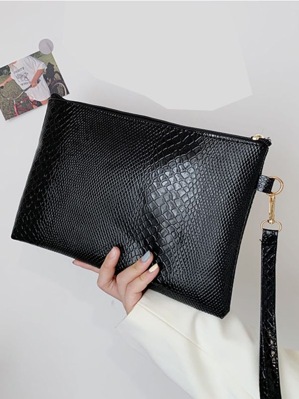 Snakeskin Pattern Clutch Bag